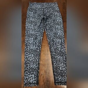 ZYIA Black and Gray Leopard Print Leggings
